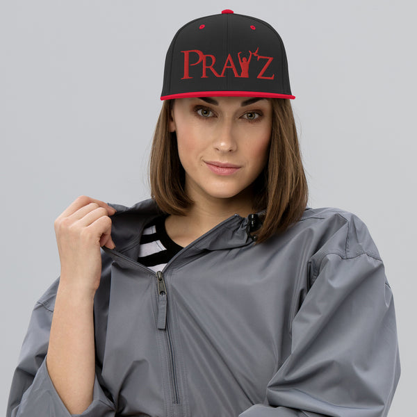 Pray'z Snapback Hat - Red & Black