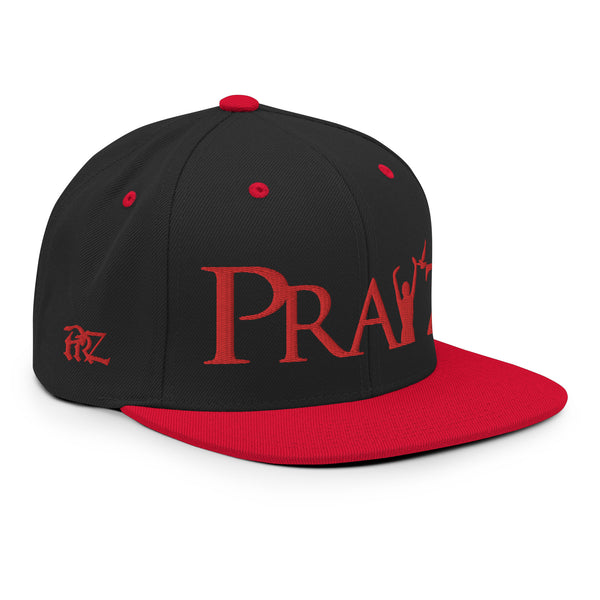Pray'z Snapback Hat - Red & Black