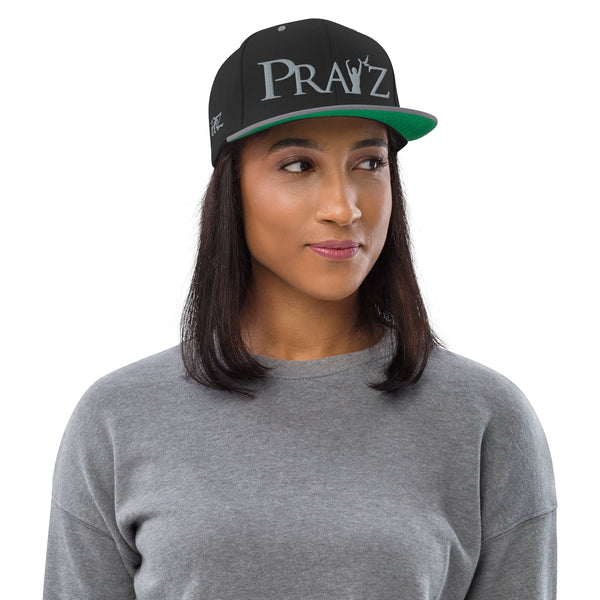 Pray'z Snapback Hat - Silver & Black