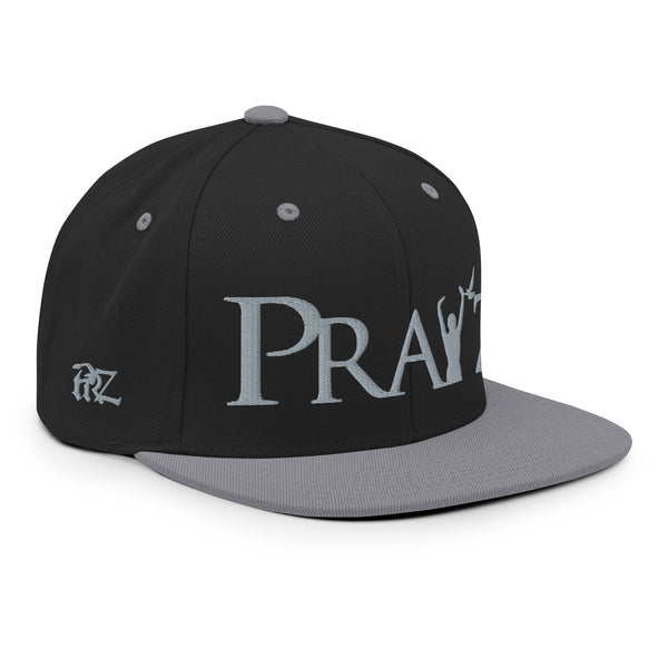 Pray'z Snapback Hat - Silver & Black