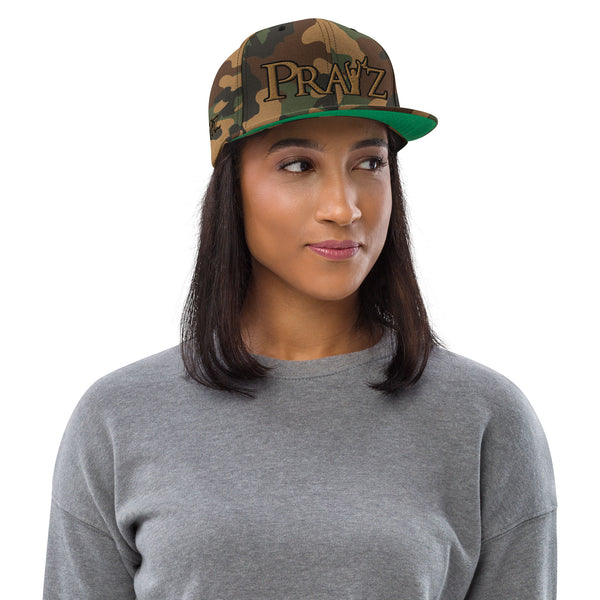 Pray'z Snapback Hat - Green Camo
