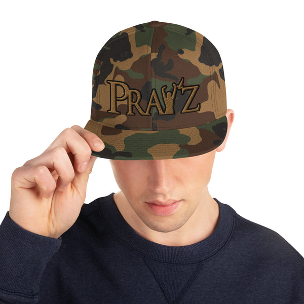 Pray'z Snapback Hat - Green Camo