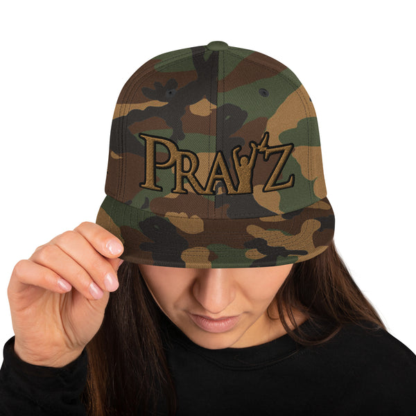 Pray'z Snapback Hat - Green Camo