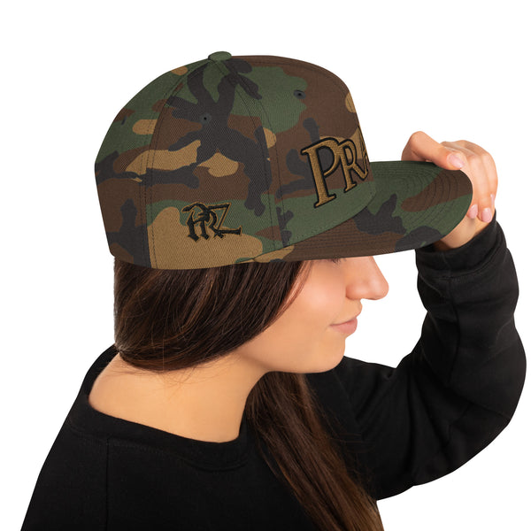 Pray'z Snapback Hat - Green Camo