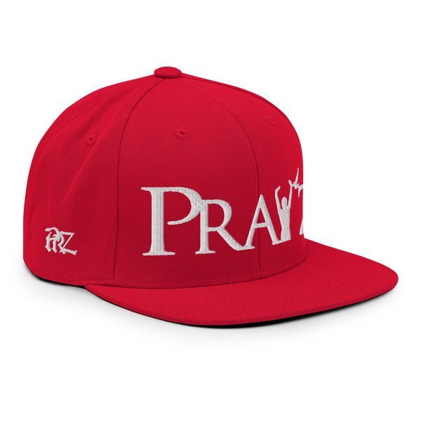Pray'z Snapback Hat - Red & White